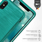 moex Brushed Case für iPhone X – Silikon Handyhülle, Backcover in Aluminium Optik – Produktbild 3