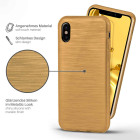 moex Brushed Case für iPhone XS – Silikon Handyhülle, Backcover in Aluminium Optik – Weiteres Produktbild 2