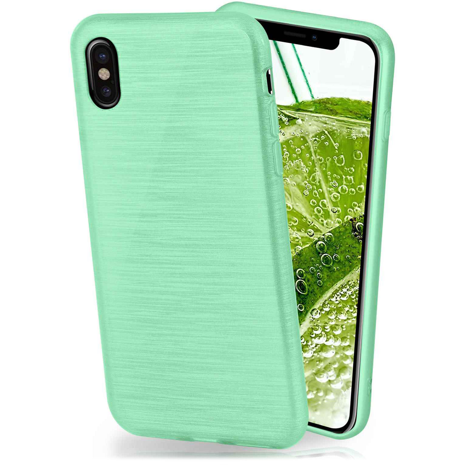moex Brushed Case für iPhone XS – Silikon Handyhülle, Backcover in Aluminium Optik – Weiteres Produktbild 1 moex Brushed Case für iPhone XS – Silikon Handyhülle, Backcover in Aluminium Optik – Weiteres Produktbild 1