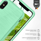 moex Brushed Case für iPhone XS – Silikon Handyhülle, Backcover in Aluminium Optik – Weiteres Produktbild 3