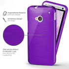 moex Brushed Case für HTC One M7 – Silikon Handyhülle, Backcover in Aluminium Optik – Weiteres Produktbild 2