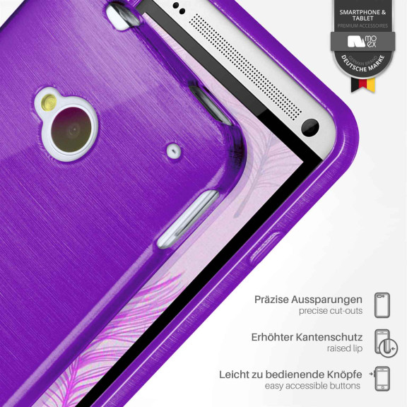 moex Brushed Case für HTC One M7 – Silikon Handyhülle, Backcover in Aluminium Optik – Weiteres Produktbild 3 moex Brushed Case für HTC One M7 – Silikon Handyhülle, Backcover in Aluminium Optik – Weiteres Produktbild 3