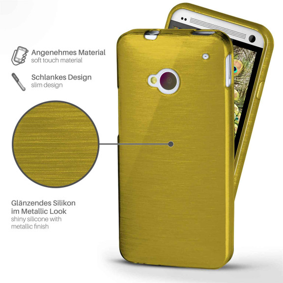 moex Brushed Case für HTC One M7 – Silikon Handyhülle, Backcover in Aluminium Optik – Weiteres Produktbild 2 moex Brushed Case für HTC One M7 – Silikon Handyhülle, Backcover in Aluminium Optik – Weiteres Produktbild 2
