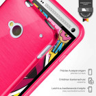 moex Brushed Case für HTC One M7 – Silikon Handyhülle, Backcover in Aluminium Optik – Weiteres Produktbild 3