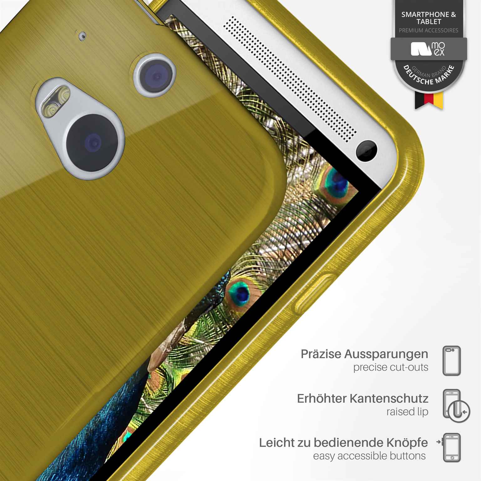 moex Brushed Case für HTC One M8 – Silikon Handyhülle, Backcover in Aluminium Optik – Weiteres Produktbild 3 moex Brushed Case für HTC One M8 – Silikon Handyhülle, Backcover in Aluminium Optik – Weiteres Produktbild 3