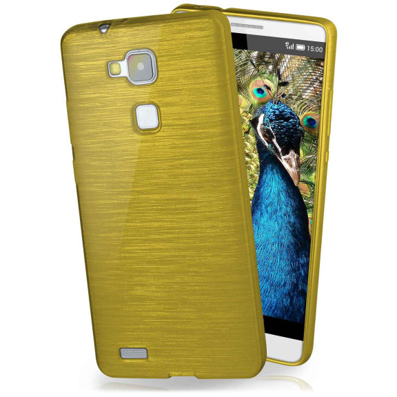 moex Brushed Case für Huawei Ascend Mate 7 – Silikon Handyhülle, Backcover in Aluminium Optik – Weiteres Produktbild 1