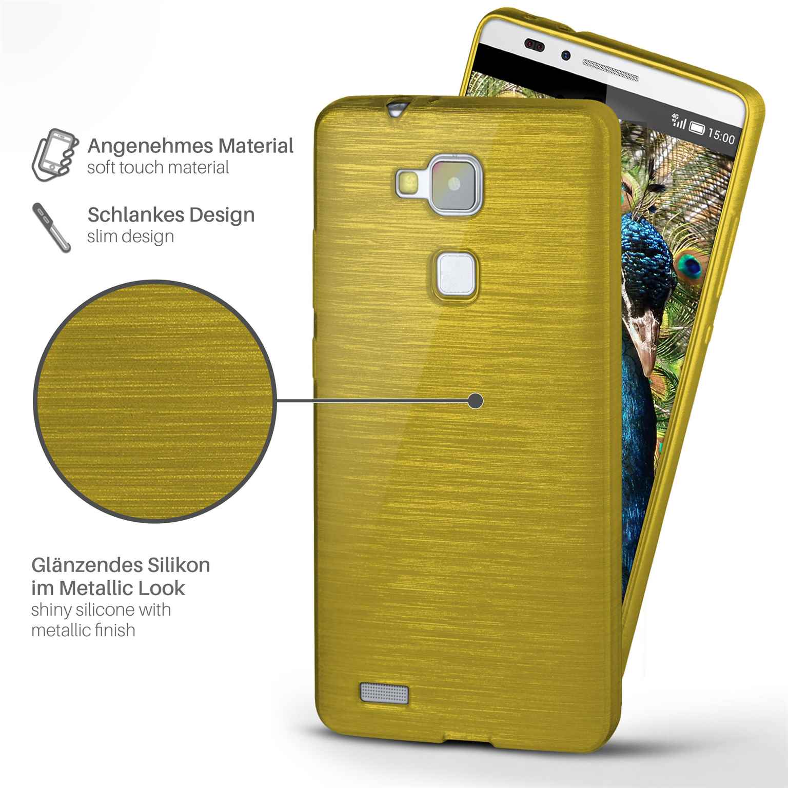 moex Brushed Case für Huawei Ascend Mate 7 – Silikon Handyhülle, Backcover in Aluminium Optik – Weiteres Produktbild 2 moex Brushed Case für Huawei Ascend Mate 7 – Silikon Handyhülle, Backcover in Aluminium Optik – Weiteres Produktbild 2