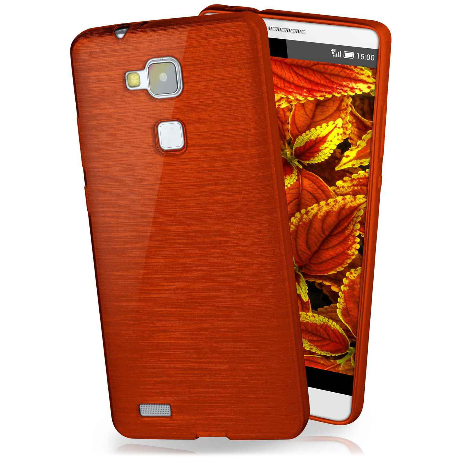 moex Brushed Case für Huawei Ascend Mate 7 – Silikon Handyhülle, Backcover in Aluminium Optik Hauptbild