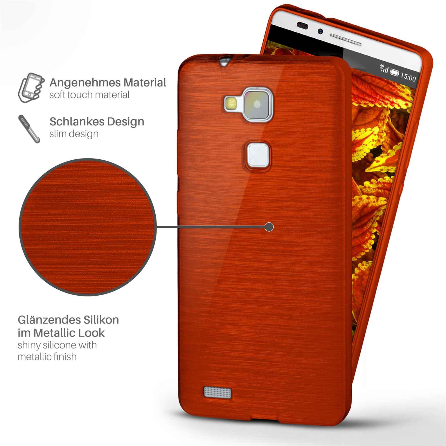 moex Brushed Case für Huawei Ascend Mate 7 – Silikon Handyhülle, Backcover in Aluminium Optik – Weiteres Produktbild 2 moex Brushed Case für Huawei Ascend Mate 7 – Silikon Handyhülle, Backcover in Aluminium Optik – Weiteres Produktbild 2