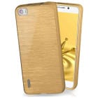 moex Brushed Case für Huawei Honor 6 – Silikon Handyhülle, Backcover in Aluminium Optik – Weiteres Produktbild 1
