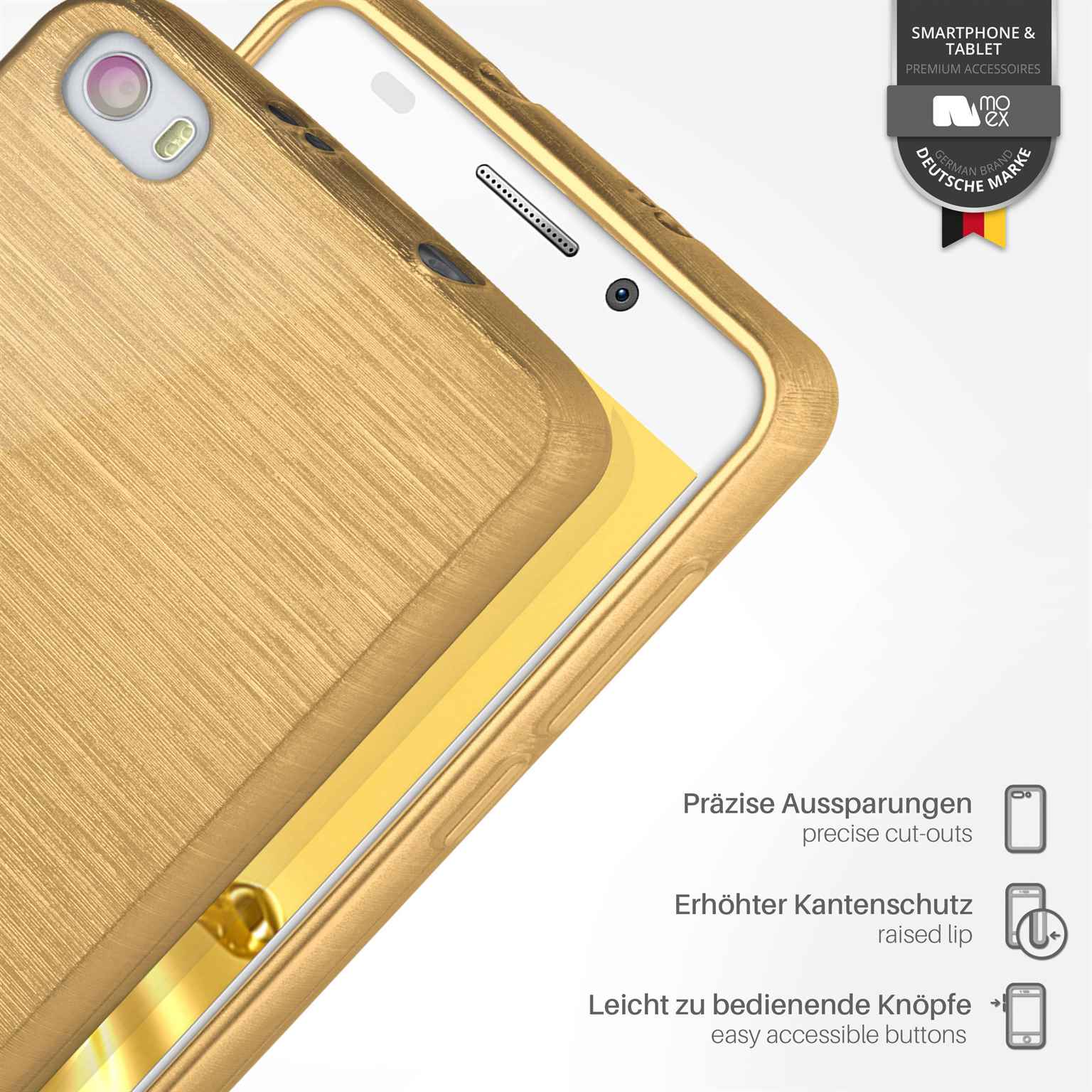 moex Brushed Case für Huawei Honor 6 – Silikon Handyhülle, Backcover in Aluminium Optik – Weiteres Produktbild 3 moex Brushed Case für Huawei Honor 6 – Silikon Handyhülle, Backcover in Aluminium Optik – Weiteres Produktbild 3