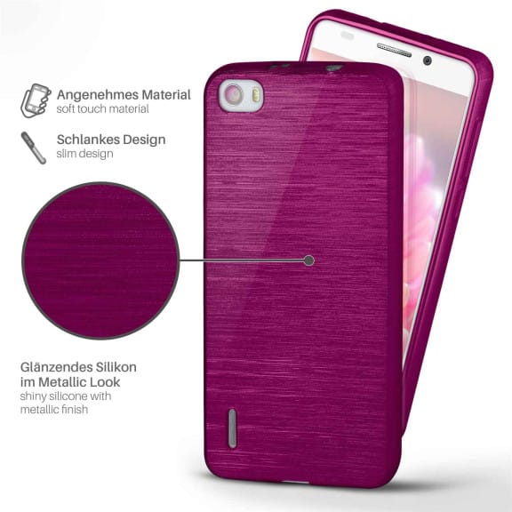 moex Brushed Case für Huawei Honor 6 – Silikon Handyhülle, Backcover in Aluminium Optik – Weiteres Produktbild 2 moex Brushed Case für Huawei Honor 6 – Silikon Handyhülle, Backcover in Aluminium Optik – Weiteres Produktbild 2