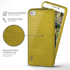moex Brushed Case für Huawei Honor 6 – Silikon Handyhülle, Backcover in Aluminium Optik – Weiteres Produktbild 2