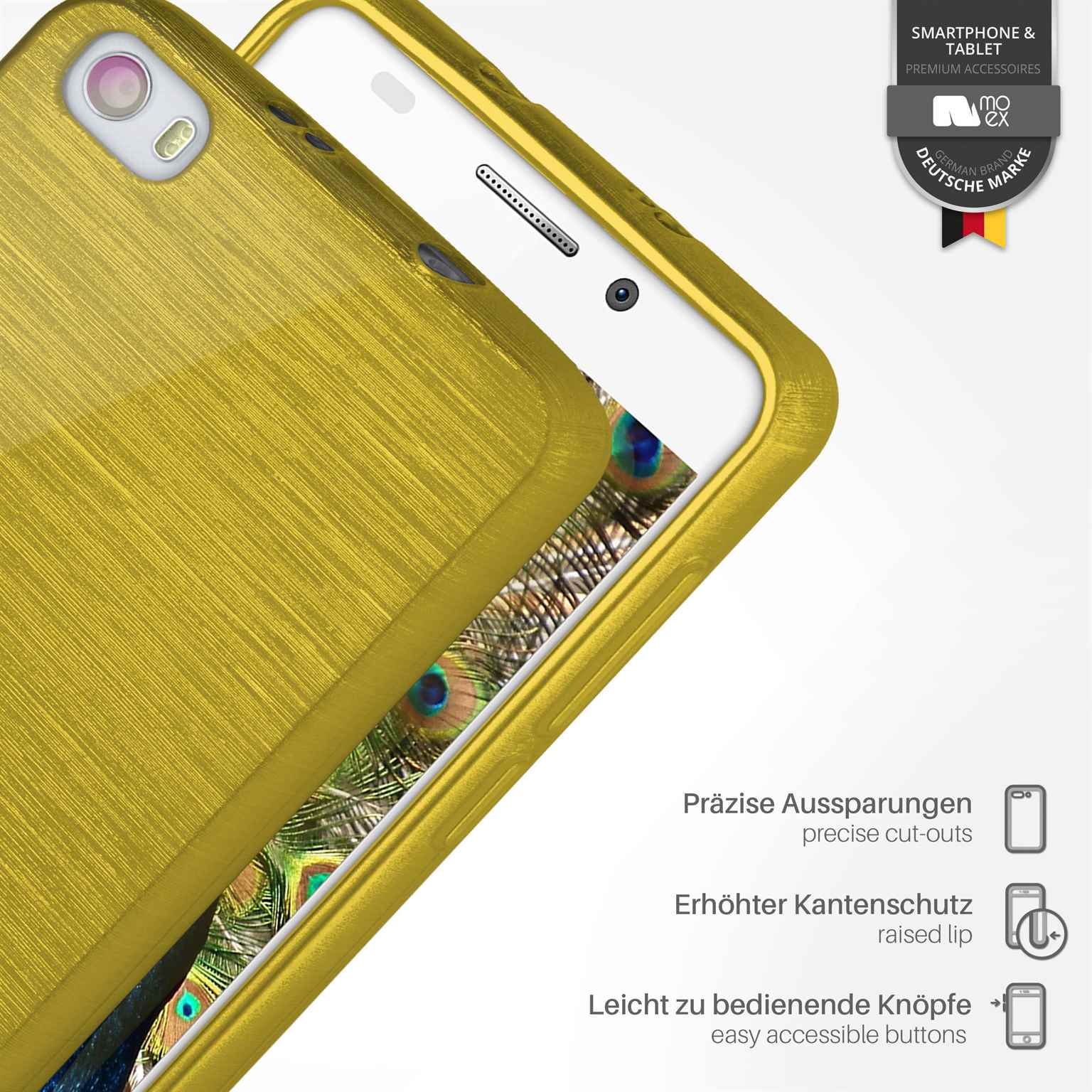 moex Brushed Case für Huawei Honor 6 – Silikon Handyhülle, Backcover in Aluminium Optik – Weiteres Produktbild 3 moex Brushed Case für Huawei Honor 6 – Silikon Handyhülle, Backcover in Aluminium Optik – Weiteres Produktbild 3