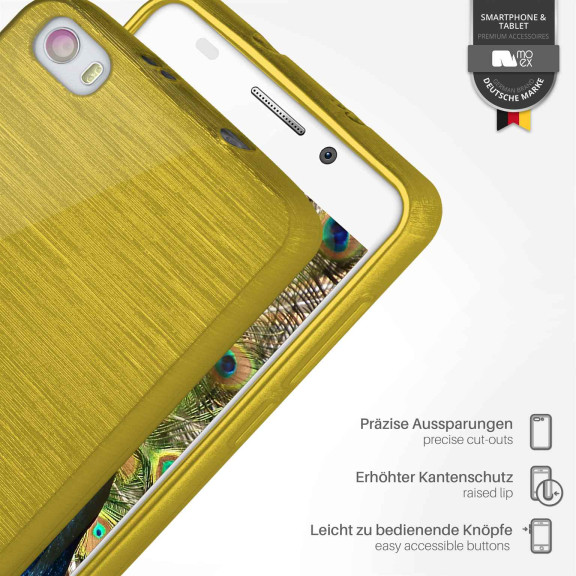 moex Brushed Case für Huawei Honor 6 – Silikon Handyhülle, Backcover in Aluminium Optik – Weiteres Produktbild 3