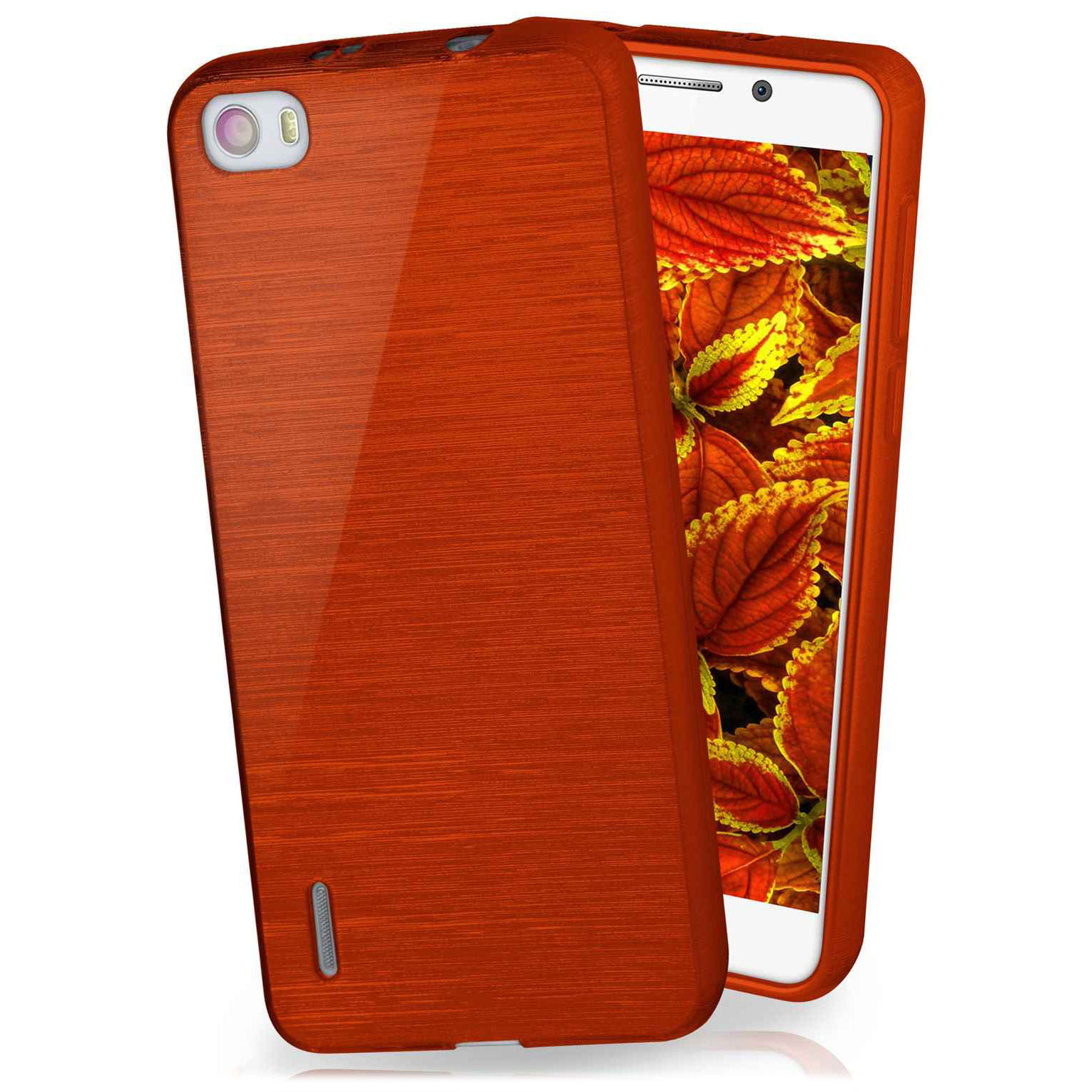 moex Brushed Case für Huawei Honor 6 – Silikon Handyhülle, Backcover in Aluminium Optik – Weiteres Produktbild 1