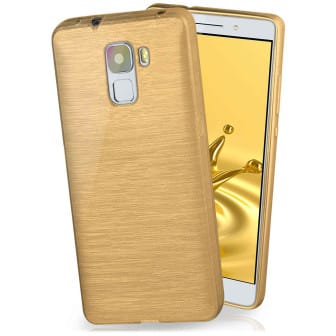 moex Brushed Case für Huawei Honor 7 Premium – Silikon Handyhülle, Backcover in Aluminium Optik – Ivory-Gold moex Brushed Case für Huawei Honor 7 Premium – Silikon Handyhülle, Backcover in Aluminium Optik – Ivory-Gold