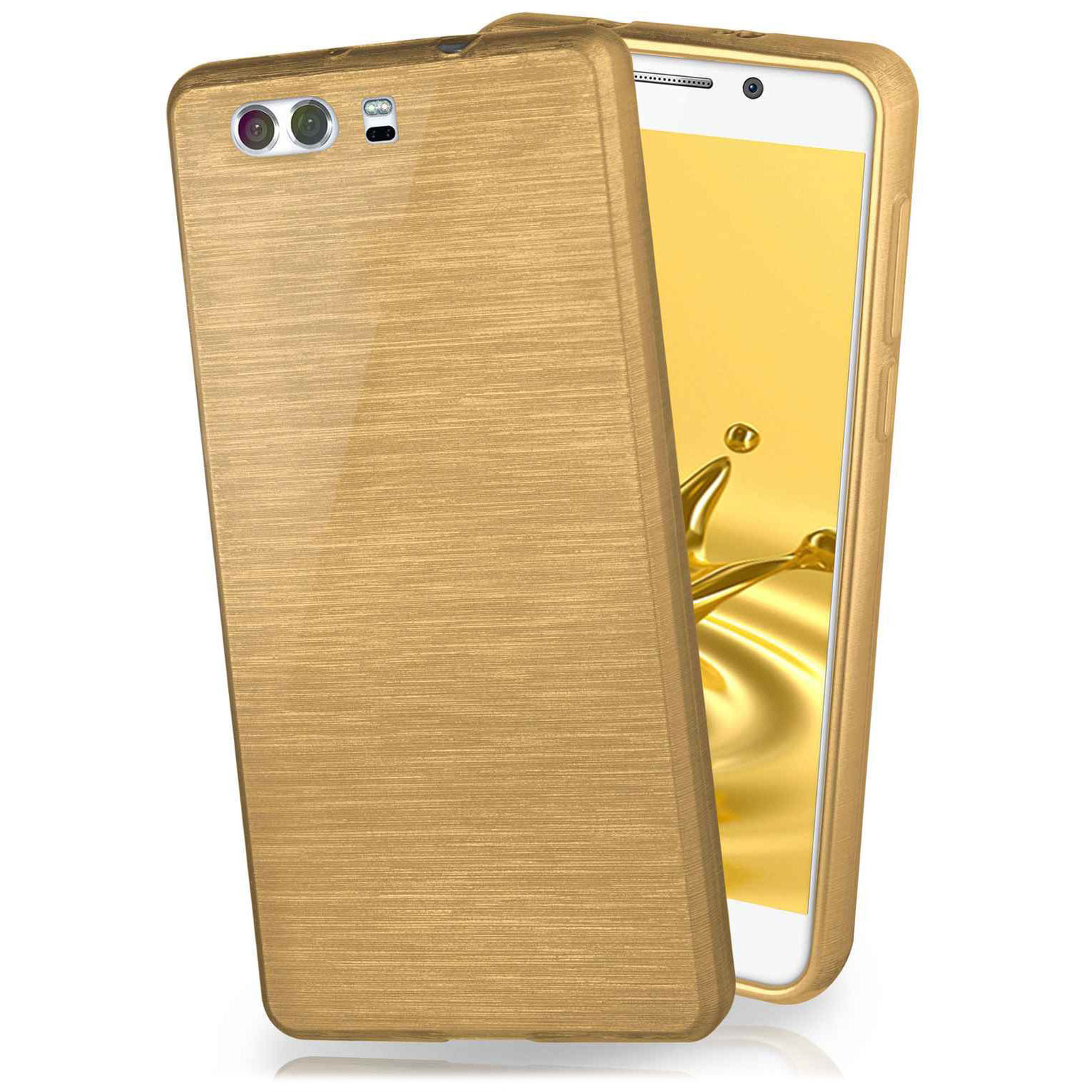 moex Brushed Case für Huawei P10 – Silikon Handyhülle, Backcover in Aluminium Optik Hauptbild