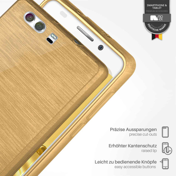moex Brushed Case für Huawei P10 – Silikon Handyhülle, Backcover in Aluminium Optik – Weiteres Produktbild 3