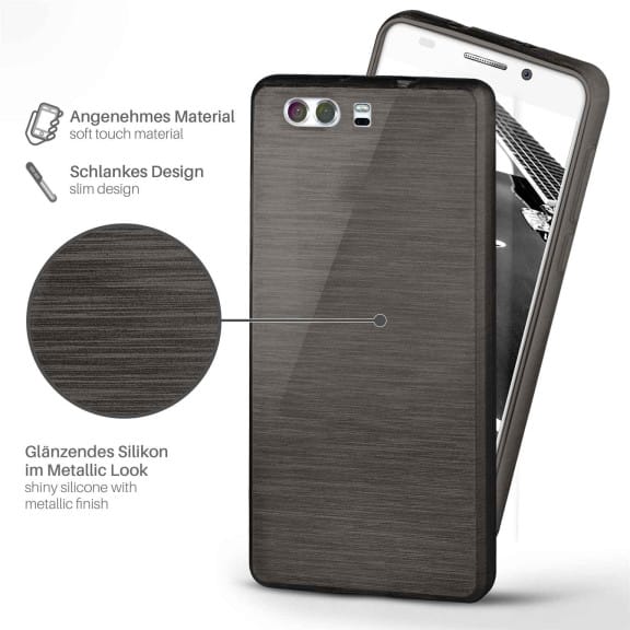 moex Brushed Case für Huawei P10 – Silikon Handyhülle, Backcover in Aluminium Optik – Weiteres Produktbild 2 moex Brushed Case für Huawei P10 – Silikon Handyhülle, Backcover in Aluminium Optik – Weiteres Produktbild 2
