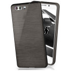 moex Brushed Case für Huawei P9 – Silikon Handyhülle, Backcover in Aluminium Optik – Weiteres Produktbild 1