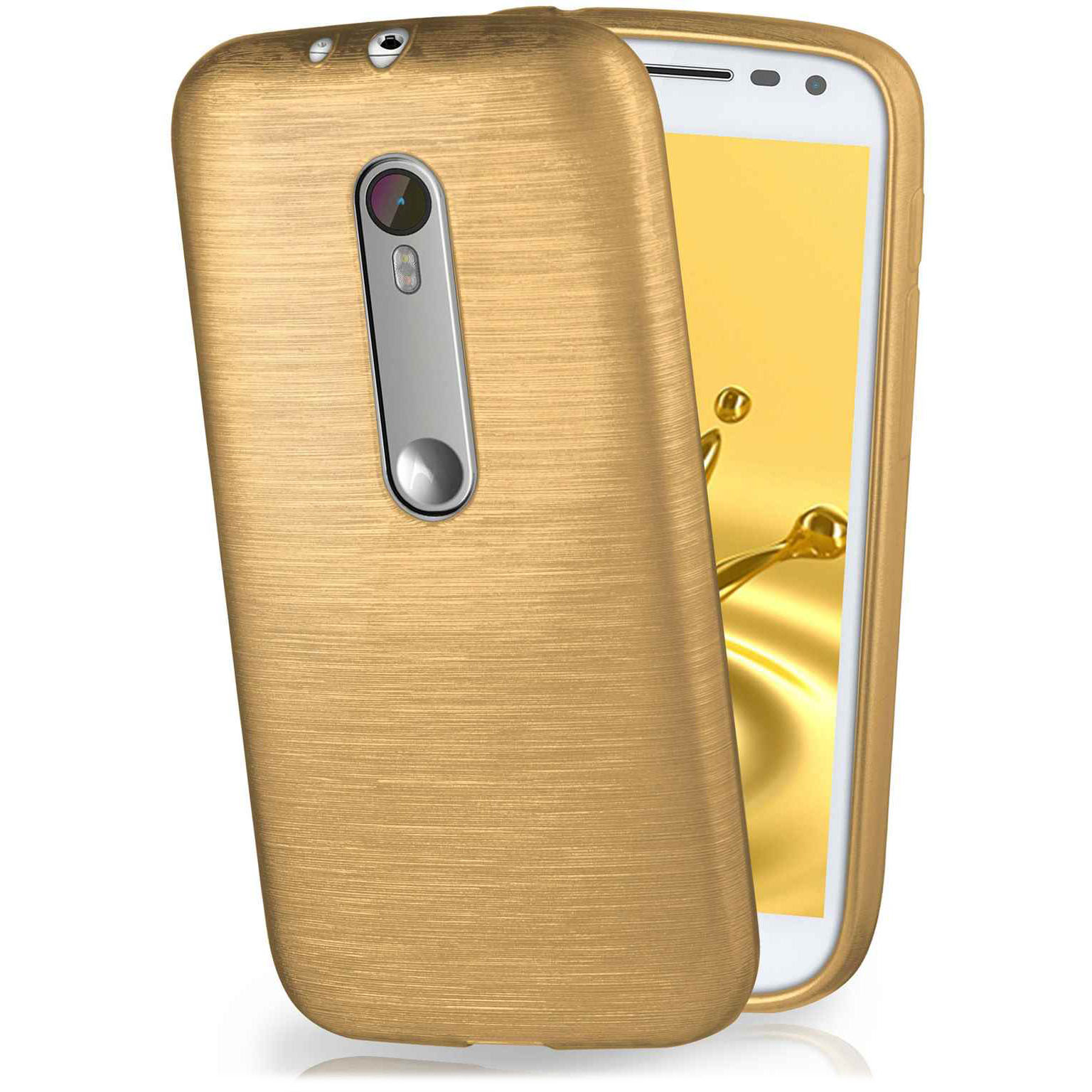 moex Brushed Case für Motorola Moto G3 – Silikon Handyhülle, Backcover in Aluminium Optik – Weiteres Produktbild 1 moex Brushed Case für Motorola Moto G3 – Silikon Handyhülle, Backcover in Aluminium Optik – Weiteres Produktbild 1