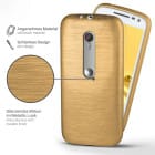 moex Brushed Case für Motorola Moto G3 – Silikon Handyhülle, Backcover in Aluminium Optik – Produktbild 2