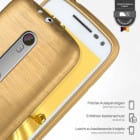 moex Brushed Case für Motorola Moto G3 – Silikon Handyhülle, Backcover in Aluminium Optik – Produktbild 3