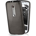 moex Brushed Case für Motorola Moto G3 – Silikon Handyhülle, Backcover in Aluminium Optik – Weiteres Produktbild 1