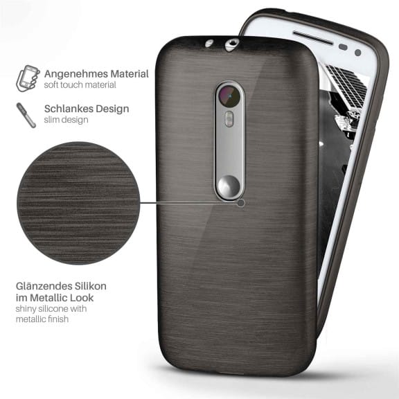 moex Brushed Case für Motorola Moto G3 – Silikon Handyhülle, Backcover in Aluminium Optik – Weiteres Produktbild 2 moex Brushed Case für Motorola Moto G3 – Silikon Handyhülle, Backcover in Aluminium Optik – Weiteres Produktbild 2
