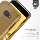 moex Brushed Case für Samsung Galaxy A3 (2017) – Silikon Handyhülle, Backcover in Aluminium Optik – Weiteres Produktbild 3