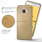 moex Brushed Case für Samsung Galaxy A5 (2016) – Silikon Handyhülle, Backcover in Aluminium Optik – Weiteres Produktbild 2