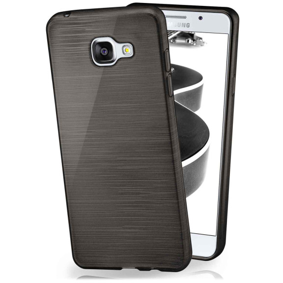 moex Brushed Case für Samsung Galaxy A5 (2016) – Silikon Handyhülle, Backcover in Aluminium Optik – Weiteres Produktbild 1