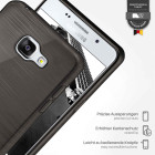 moex Brushed Case für Samsung Galaxy A5 (2016) – Silikon Handyhülle, Backcover in Aluminium Optik – Weiteres Produktbild 3