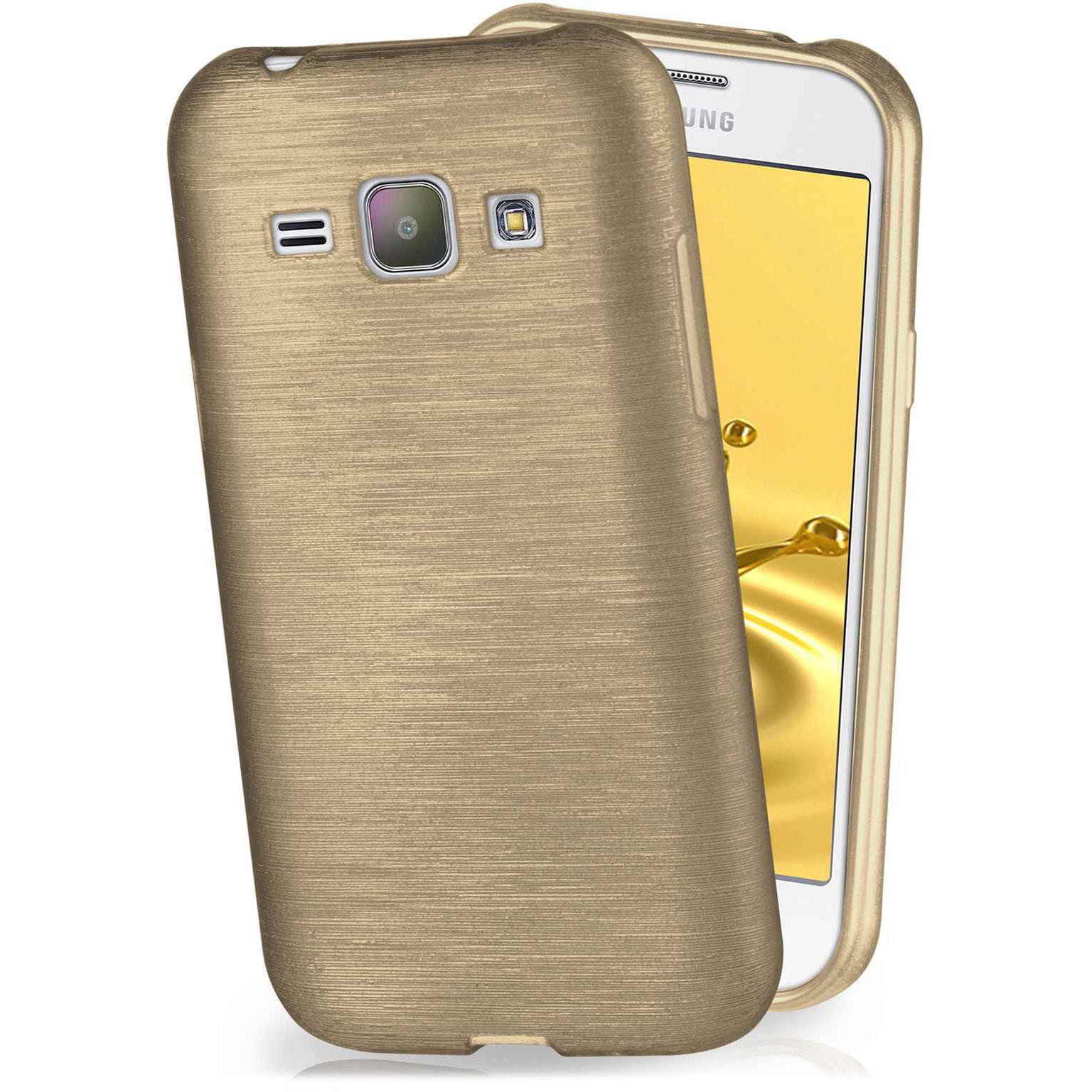 moex Brushed Case für Samsung Galaxy J1 (2015) – Silikon Handyhülle, Backcover in Aluminium Optik – Weiteres Produktbild 1 moex Brushed Case für Samsung Galaxy J1 (2015) – Silikon Handyhülle, Backcover in Aluminium Optik – Weiteres Produktbild 1