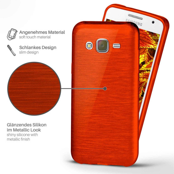 moex Brushed Case für Samsung Galaxy J5 (2015) – Silikon Handyhülle, Backcover in Aluminium Optik – Weiteres Produktbild 2 moex Brushed Case für Samsung Galaxy J5 (2015) – Silikon Handyhülle, Backcover in Aluminium Optik – Weiteres Produktbild 2