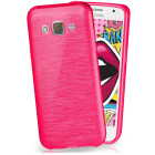 moex Brushed Case für Samsung Galaxy J5 (2015) – Silikon Handyhülle, Backcover in Aluminium Optik – Weiteres Produktbild 1