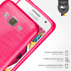 moex Brushed Case für Samsung Galaxy J5 (2015) – Silikon Handyhülle, Backcover in Aluminium Optik – Weiteres Produktbild 3