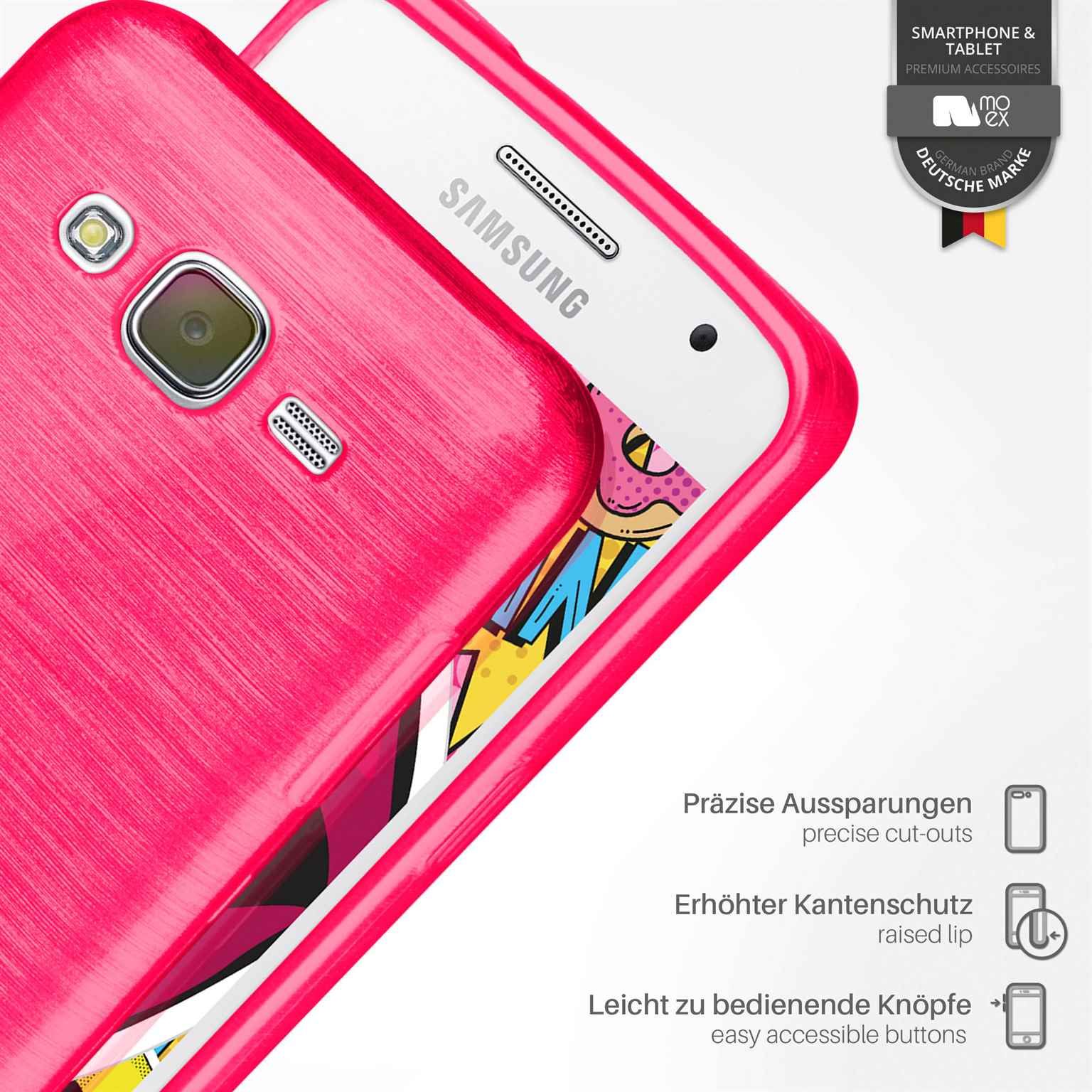 moex Brushed Case für Samsung Galaxy J5 (2015) – Silikon Handyhülle, Backcover in Aluminium Optik – Weiteres Produktbild 3 moex Brushed Case für Samsung Galaxy J5 (2015) – Silikon Handyhülle, Backcover in Aluminium Optik – Weiteres Produktbild 3