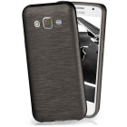 moex Brushed Case für Samsung Galaxy J5 (2015) – Silikon Handyhülle, Backcover in Aluminium Optik – Weiteres Produktbild 1
