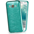 moex Brushed Case für Samsung Galaxy J5 (2015) – Silikon Handyhülle, Backcover in Aluminium Optik – Produktbild 1