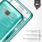 moex Brushed Case für Samsung Galaxy J5 (2015) – Silikon Handyhülle, Backcover in Aluminium Optik – Produktbild 3