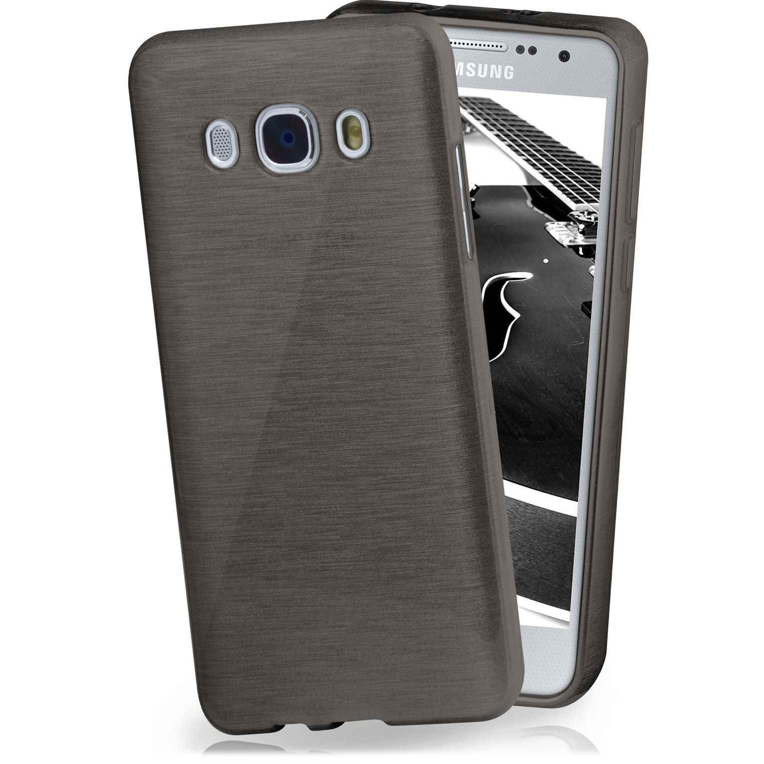 moex Brushed Case für Samsung Galaxy J7 (2016) – Silikon Handyhülle, Backcover in Aluminium Optik – undefined