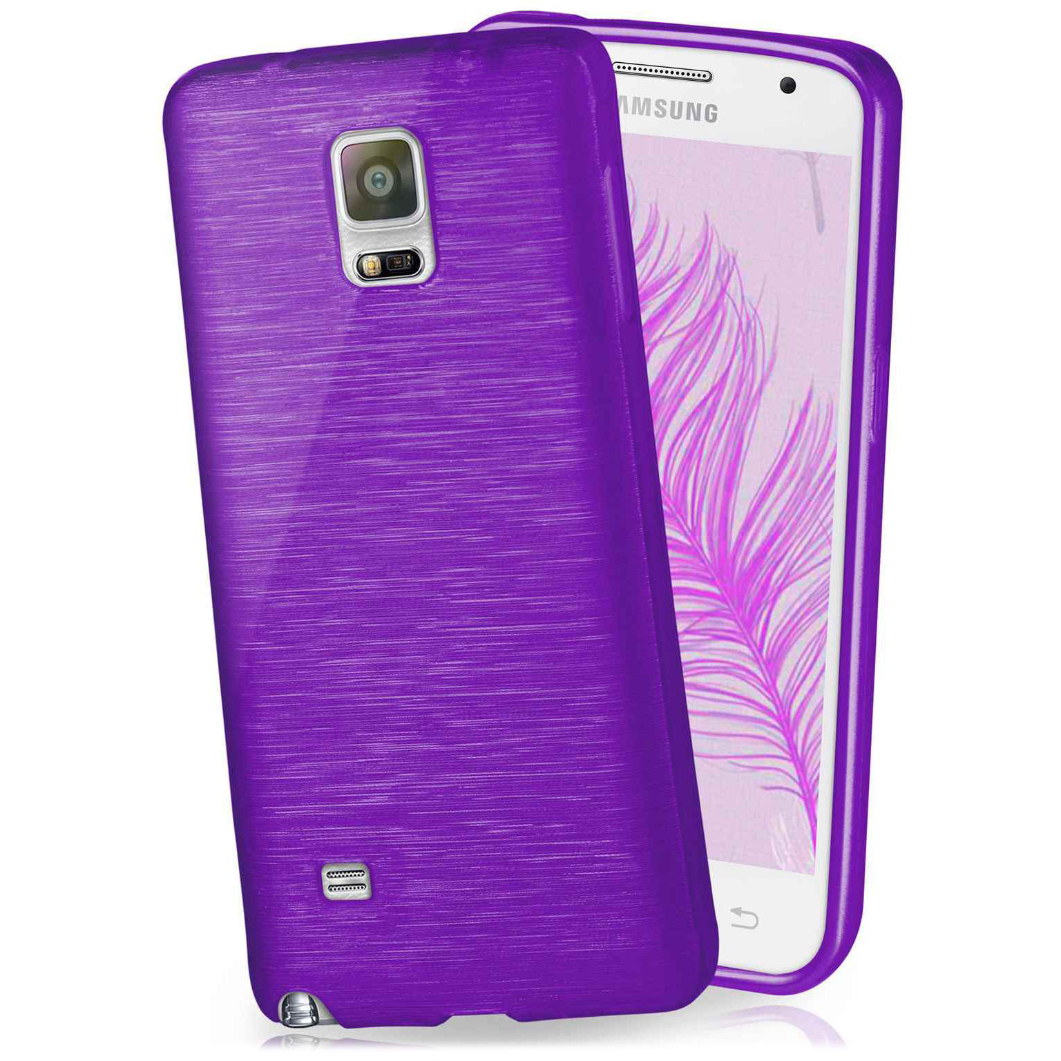 moex Brushed Case für Samsung Galaxy Note 4 – Silikon Handyhülle, Backcover in Aluminium Optik – undefined