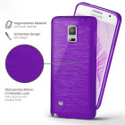 moex Brushed Case für Samsung Galaxy Note 4 – Silikon Handyhülle, Backcover in Aluminium Optik – Weiteres Produktbild 2