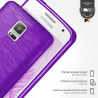 moex Brushed Case für Samsung Galaxy Note 4 – Silikon Handyhülle, Backcover in Aluminium Optik – Weiteres Produktbild 3