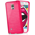 moex Brushed Case für Samsung Galaxy Note 4 – Silikon Handyhülle, Backcover in Aluminium Optik – Weiteres Produktbild 1