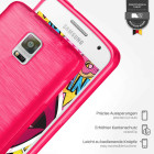moex Brushed Case für Samsung Galaxy Note 4 – Silikon Handyhülle, Backcover in Aluminium Optik – Weiteres Produktbild 3