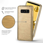 moex Brushed Case für Samsung Galaxy Note 8 – Silikon Handyhülle, Backcover in Aluminium Optik – Produktbild 2