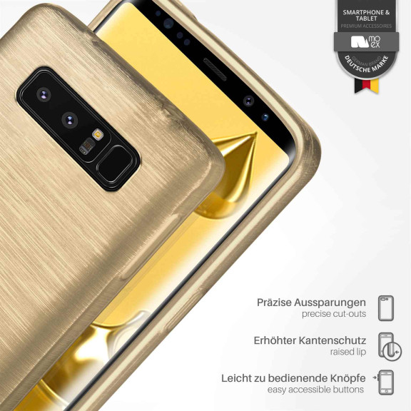 moex Brushed Case für Samsung Galaxy Note 8 – Silikon Handyhülle, Backcover in Aluminium Optik – Weiteres Produktbild 3